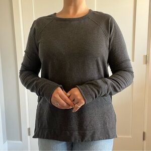 Athleta Charcoal Long Sleeve Top - Small